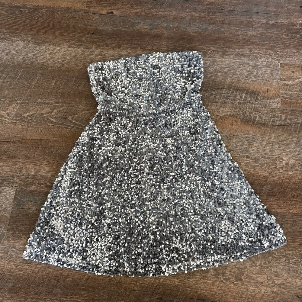 Sequin Strapless Dress